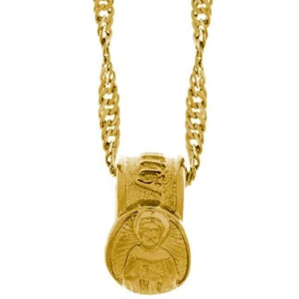 1928 JEWELRY SYMBOLS OF FAITH 14KT GP St. Francis Fidelity & Faith Ring Necklace